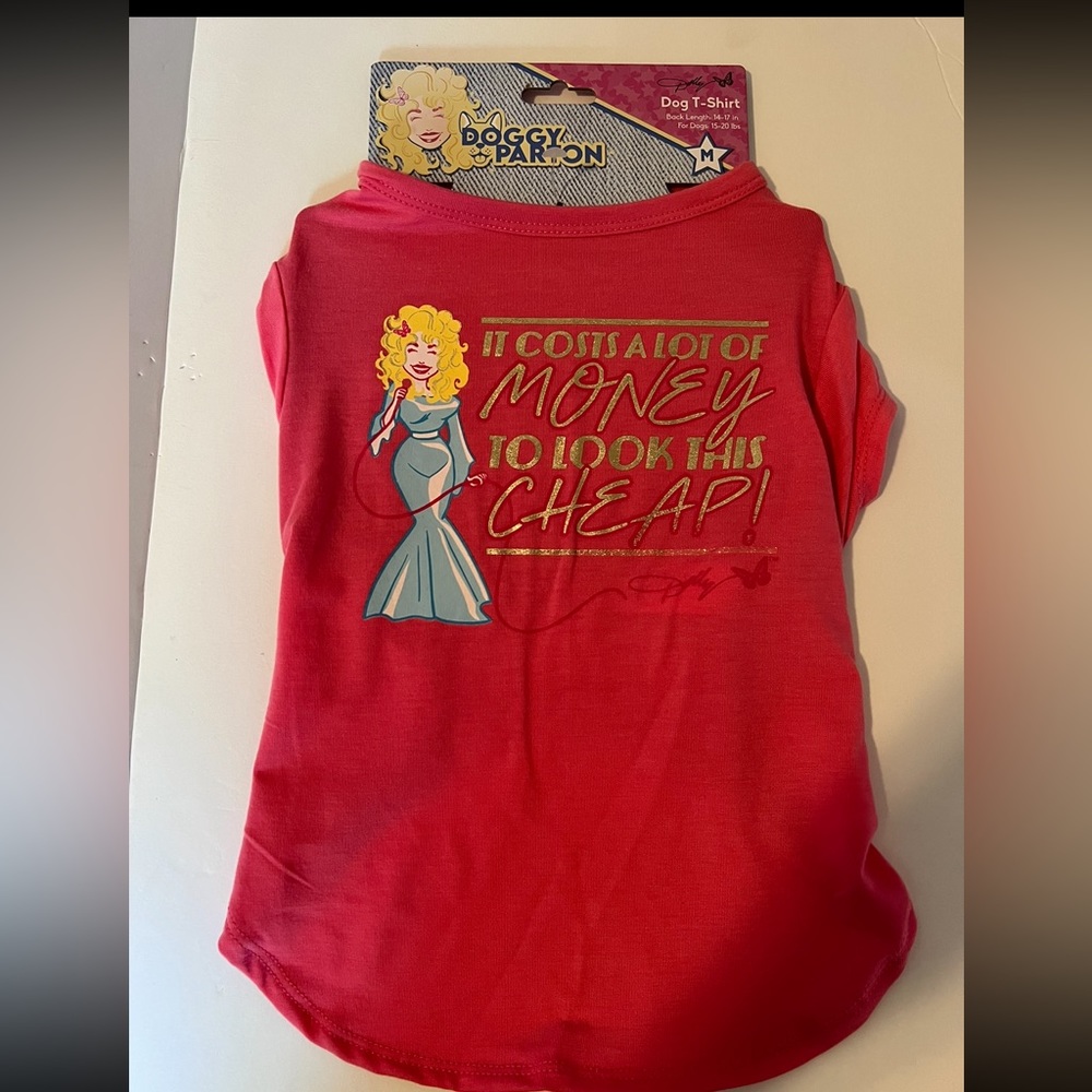 Dolly Parton Doggy Parton "it’s Costs A lot Of Money”T-shirt for Dogs Size m